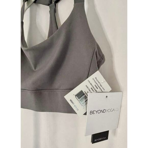 NWT Beyond Yoga POWERBEYOND™ Strive Long Line Bra in Iron Grey sz. S - Picture 3 of 6